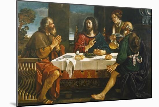 Supper at Emmaus-Giovanni Francesco Barbieri-Mounted Giclee Print