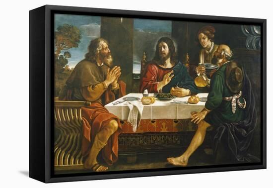 Supper at Emmaus-Giovanni Francesco Barbieri-Framed Stretched Canvas