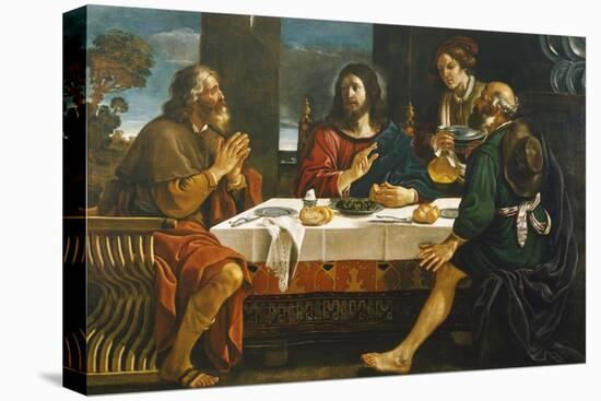 Supper at Emmaus-Giovanni Francesco Barbieri-Stretched Canvas