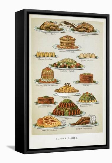 Supper Dishes. Meat and Fish Dishes-Isabella Beeton-Framed Stretched Canvas