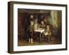 Supper in the Cottage-Bernardus Blommers-Framed Giclee Print