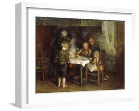 Supper in the Cottage-Bernardus Blommers-Framed Giclee Print