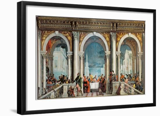 Supper in the House of Levi, 1573-Paolo Veronese-Framed Giclee Print