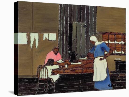 Supper Time, C.1940 (Oil on Panel)-Horace Pippin-Stretched Canvas
