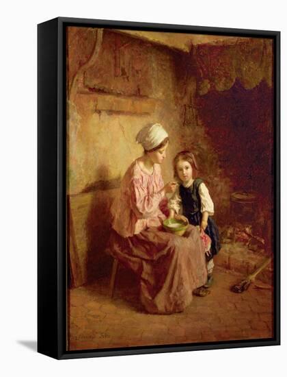 Supper Time-Charles Edouard Frere-Framed Stretched Canvas