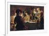 Supper with the Minstrel and His Lute-Gerrit van Honthorst-Framed Premium Giclee Print