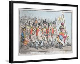 Supplementary Militia Turning Out for Twenty Days Amusement-James Gillray-Framed Giclee Print