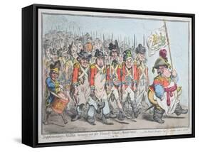 Supplementary Militia Turning Out for Twenty Days Amusement-James Gillray-Framed Stretched Canvas
