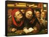 Suppliant Peasants in the Office of Two Tax Collectors-Quentin Metsys-Framed Stretched Canvas