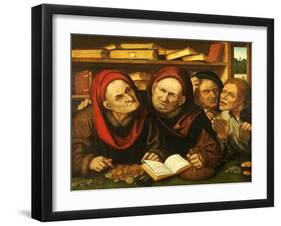 Suppliant Peasants in the Office of Two Tax Collectors-Quentin Metsys-Framed Giclee Print