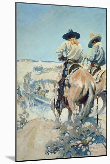 Supply Wagons, 1905-Newell Convers Wyeth-Mounted Giclee Print