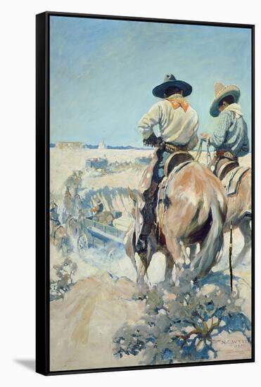 Supply Wagons, 1905-Newell Convers Wyeth-Framed Stretched Canvas