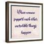 Support Each Other 2-Marcus Prime-Framed Art Print