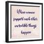 Support Each Other 2-Marcus Prime-Framed Art Print