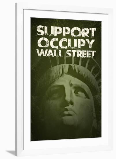 Support Occupy Wall Street-null-Framed Art Print