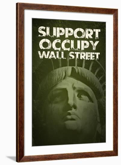 Support Occupy Wall Street-null-Framed Art Print