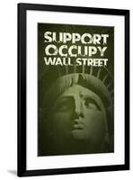 Support Occupy Wall Street-null-Framed Art Print