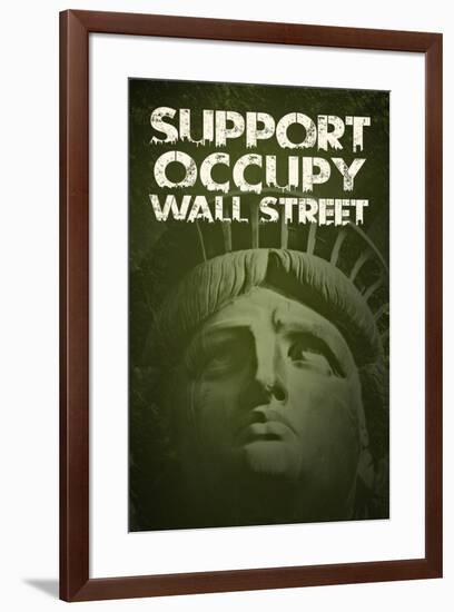 Support Occupy Wall Street-null-Framed Art Print