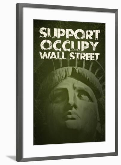 Support Occupy Wall Street-null-Framed Art Print