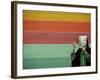 Supporter of Mir Hossein Mousavi Hides Her Face as She Waits at an Election Rally in Tehran-null-Framed Photographic Print