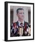 Supporters at a Rally in Downtown Damascus Endorsing President Bashar Al-Assad-Julian Love-Framed Photographic Print