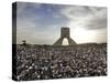 Supporters of Candidate Mir Hossein Mousavi Protest the Election Result at a Mass Rally in Tehran, -null-Stretched Canvas