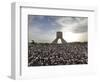 Supporters of Candidate Mir Hossein Mousavi Protest the Election Result at a Mass Rally in Tehran, -null-Framed Photographic Print