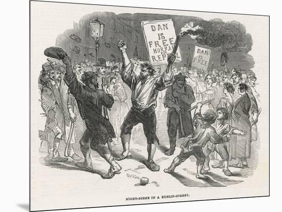 Supporters of the Irish Mp Daniel O'Connell Celebrate His Acquittal and Release from Prison-null-Mounted Art Print