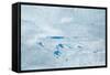 Supra Glacial Lakes over the Ice Sheet in Greenland. Aerial Shot.-Milan Petrovic-Framed Stretched Canvas