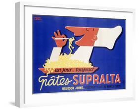 Supralta Spaghetti Pasta Chef Poster-Unknown Unknown-Framed Giclee Print