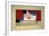 Suprematism (Sketch for a Curtain), 1919-El Lissitzky-Framed Giclee Print