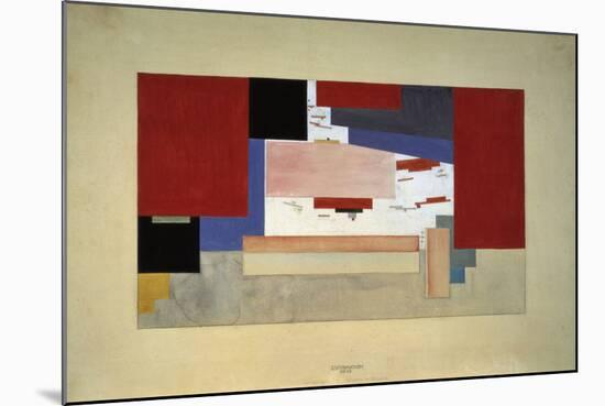 Suprematism (Sketch for a Curtain), 1919-El Lissitzky-Mounted Giclee Print