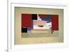 Suprematism (Sketch for a Curtain), 1919-El Lissitzky-Framed Giclee Print