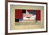Suprematism (Sketch for a Curtain), 1919-El Lissitzky-Framed Giclee Print
