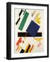 Suprematist Composition, 1916 (Oil on Canvas)-Kazimir Severinovich Malevich-Framed Giclee Print