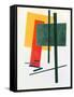 Suprematist Composition (With Yellow, Orange and Green Rectangle) 1915-16 (Oil on Canvas)-Kazimir Severinovich Malevich-Framed Stretched Canvas