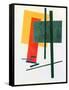 Suprematist Composition (With Yellow, Orange and Green Rectangle) 1915-16 (Oil on Canvas)-Kazimir Severinovich Malevich-Framed Stretched Canvas