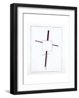 Suprematist Cross, 1920-Kasimir Malevich-Framed Giclee Print