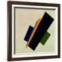 Suprematist Painting, 18Th Construction Painting by Kasimir Malevic (Malevich) Malevich (1878-1935)-Kazimir Severinovich Malevich-Framed Giclee Print