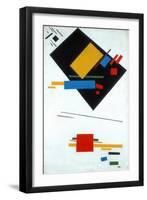 Suprematist Painting (Black Trapezium and Red Square). 1915-Kasimir Malewitsch-Framed Giclee Print