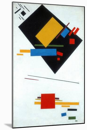 Suprematist Painting (Black Trapezium and Red Square). 1915-Kasimir Malewitsch-Mounted Giclee Print