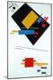 Suprematist Painting (Black Trapezoid and Red Squar), 1915-Kasimir Severinovich Malevich-Mounted Giclee Print