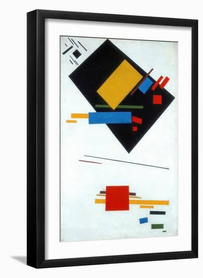 Suprematist Painting (Black Trapezoid and Red Squar), 1915-Kasimir Severinovich Malevich-Framed Giclee Print