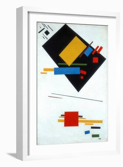 Suprematist Painting (Black Trapezoid and Red Squar), 1915-Kasimir Severinovich Malevich-Framed Giclee Print