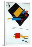 Suprematist Painting (Black Trapezoid and Red Squar), 1915-Kasimir Severinovich Malevich-Framed Giclee Print