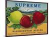 Supreme Apple Label - Washington State-Lantern Press-Mounted Art Print