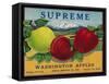 Supreme Apple Label - Washington State-Lantern Press-Framed Stretched Canvas