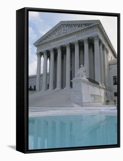 Supreme Court and Pool, Washington DC, USA-Alan Klehr-Framed Stretched Canvas