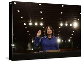 Supreme Court Nominee Sonia Sotomayor is Sworn in on Capitol Hill in Washington-null-Stretched Canvas