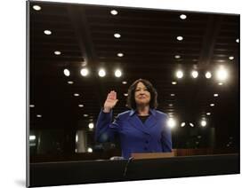 Supreme Court Nominee Sonia Sotomayor is Sworn in on Capitol Hill in Washington-null-Mounted Photographic Print